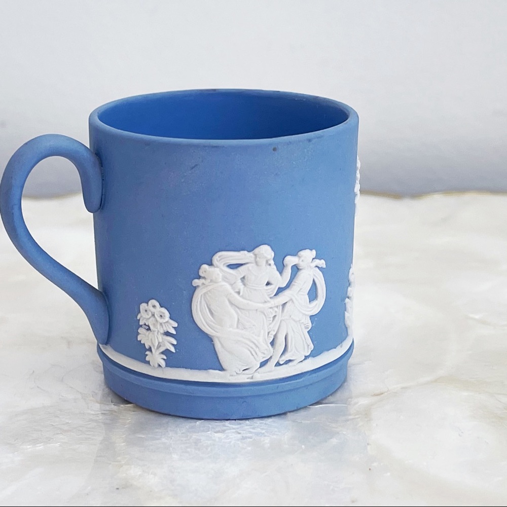 Wedgwood Blue Dancing Maids Vintage Espresso Cup